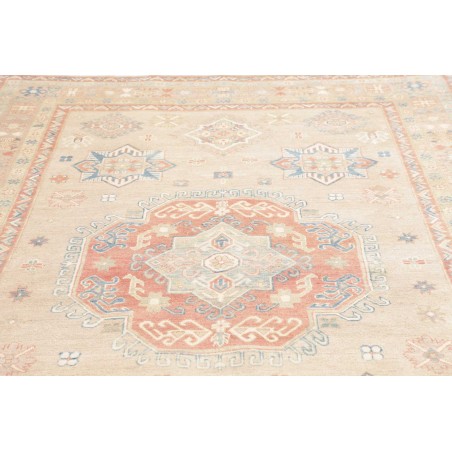 Tappeto Kazak Afghanistan bianco giallo 205x300