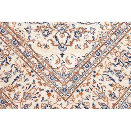 Tappeto Kashan Persia bianco grigio 196x300