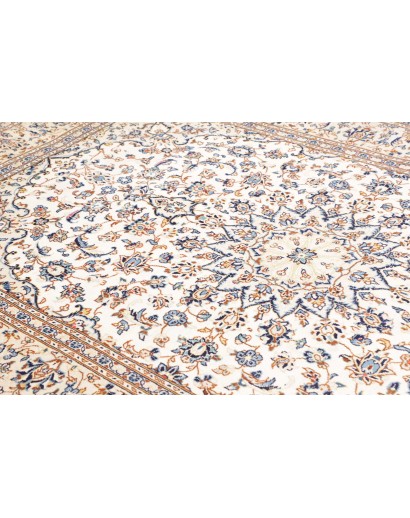 Tappeto Kashan Persia bianco grigio 196x300