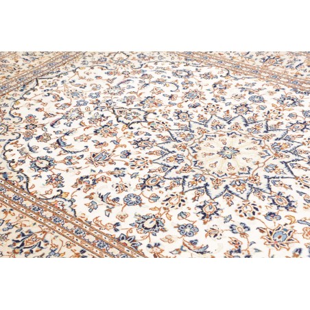 Tappeto Kashan Persia bianco grigio 196x300