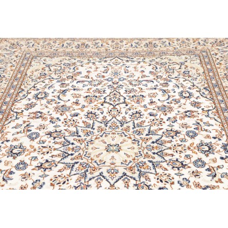 Tappeto Kashan Persia bianco grigio 196x300