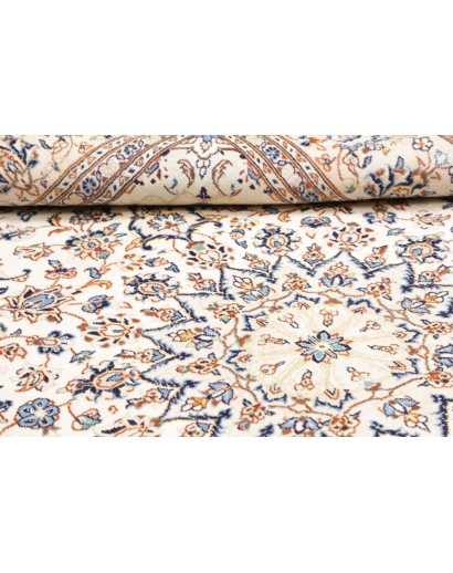 Tappeto Kashan Persia bianco grigio 196x300