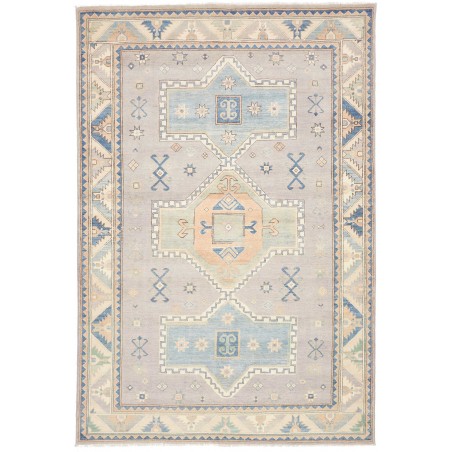 Tappeto Kazak Afghanistan bianco grigio 182x273