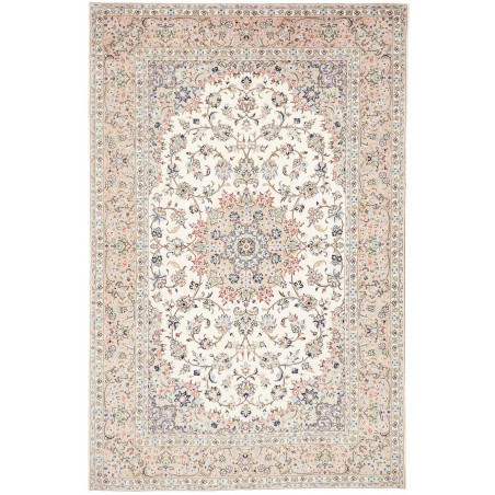 Tappeto Kashan Persia bianco marrone 197x300