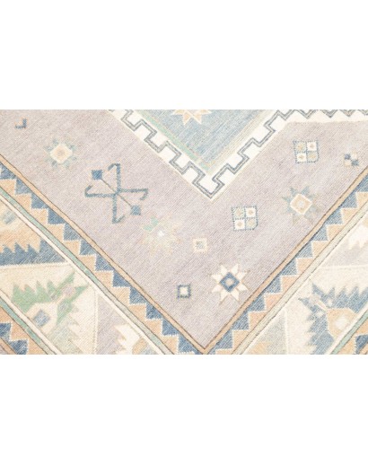 Tappeto Kazak Afghanistan bianco grigio 182x273
