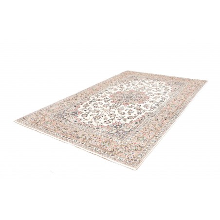 Tappeto Kashan Persia bianco marrone 197x300