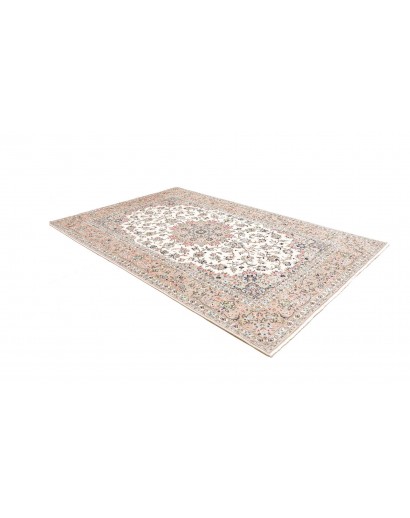 Tappeto Kashan Persia bianco marrone 197x300