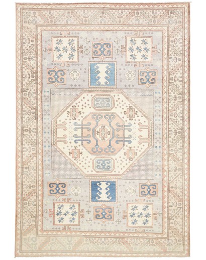 Tappeto Kazak Afghanistan bianco 202x297