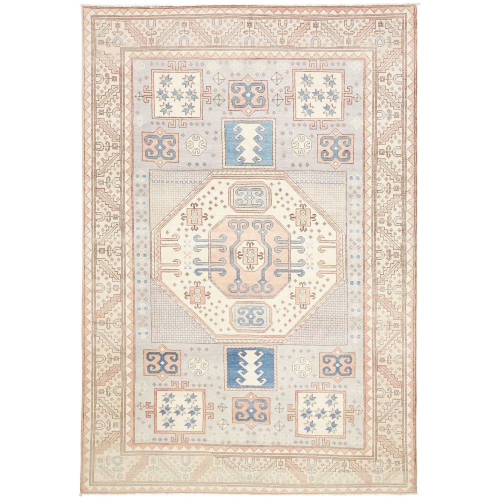 Tappeto Kazak Afghanistan bianco 202x297