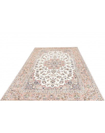 Tappeto Kashan Persia bianco marrone 197x300