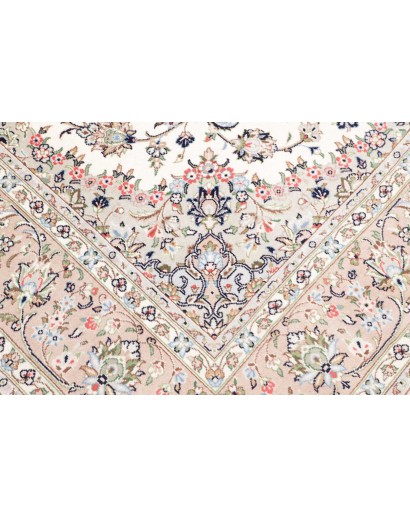 Tappeto Kashan Persia bianco marrone 197x300