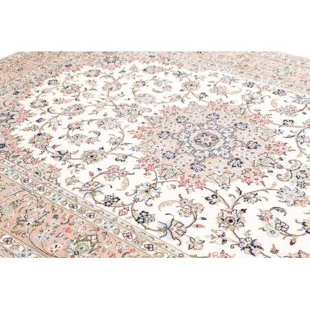 Tappeto Kashan Persia bianco marrone 197x300