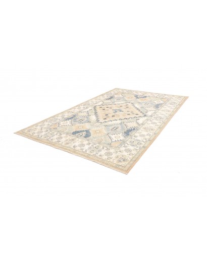 Tappeto Kazak Afghanistan bianco grigio 198x301
