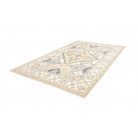 Tappeto Kazak Afghanistan bianco grigio 198x301