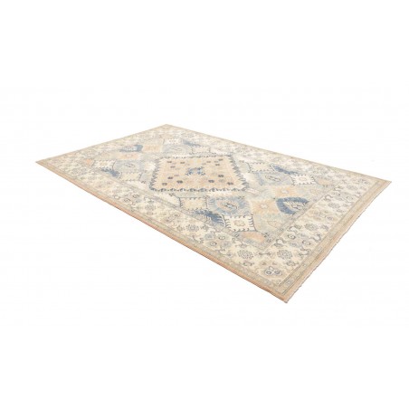 Tappeto Kazak Afghanistan bianco grigio 198x301