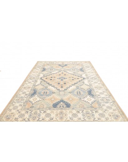 Tappeto Kazak Afghanistan bianco grigio 198x301