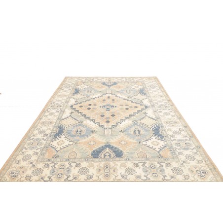 Tappeto Kazak Afghanistan bianco grigio 198x301