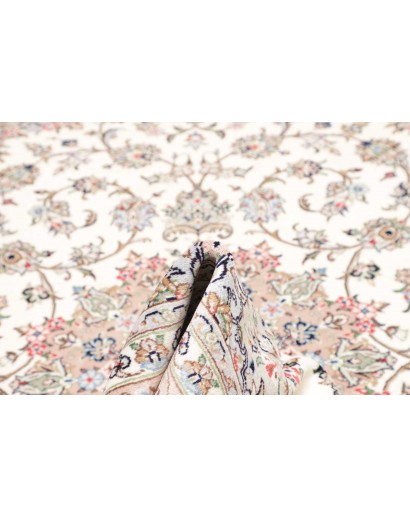 Tappeto Kashan Persia bianco marrone 197x300