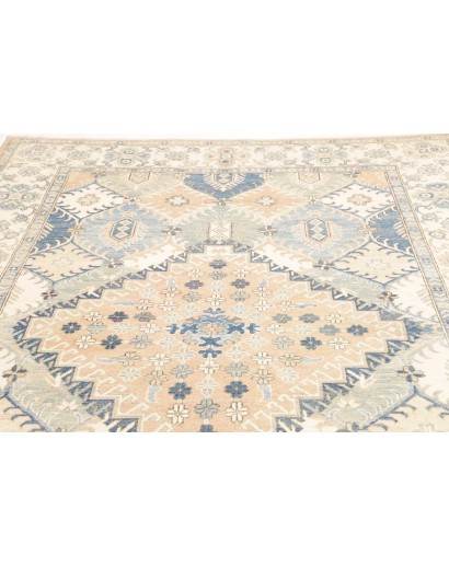 Tappeto Kazak Afghanistan bianco grigio 198x301