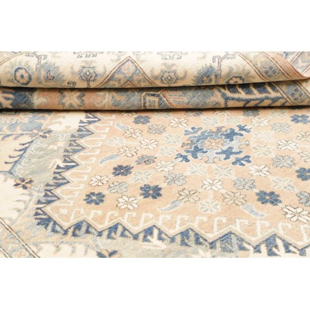 Tappeto Kazak Afghanistan bianco grigio 198x301