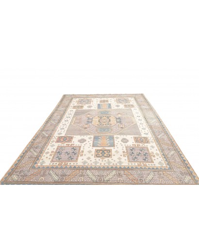 Tappeto Kazak Afghanistan bianco azzurro 211x315