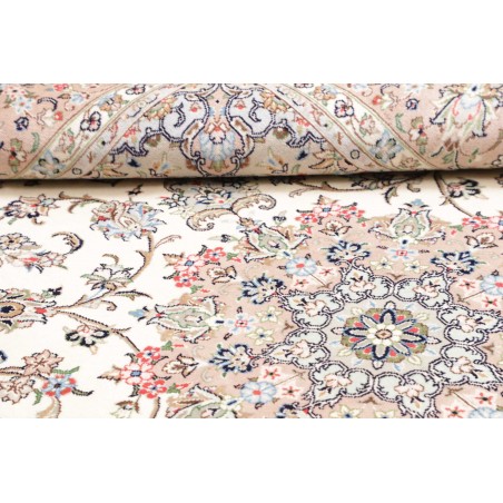 Tappeto Kashan Persia bianco marrone 197x300