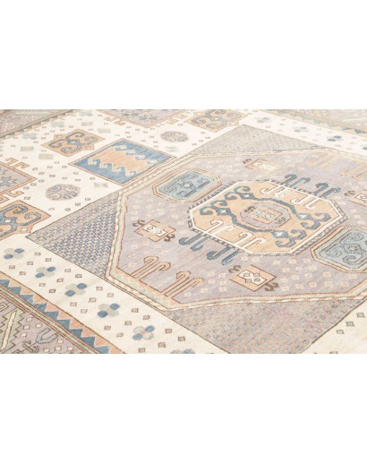 Tappeto Kazak Afghanistan bianco azzurro 211x315