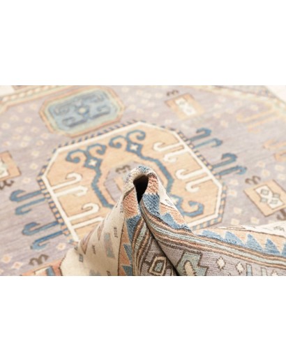 Tappeto Kazak Afghanistan bianco azzurro 211x315