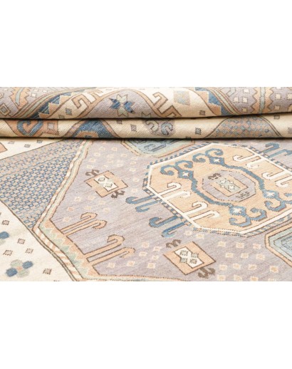 Tappeto Kazak Afghanistan bianco azzurro 211x315