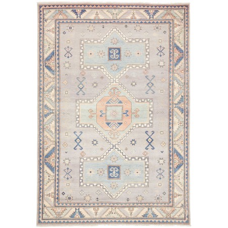Tappeto Kazak Afghanistan bianco grigio 189x278