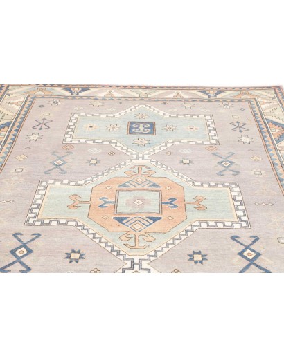 Tappeto Kazak Afghanistan bianco grigio 189x278