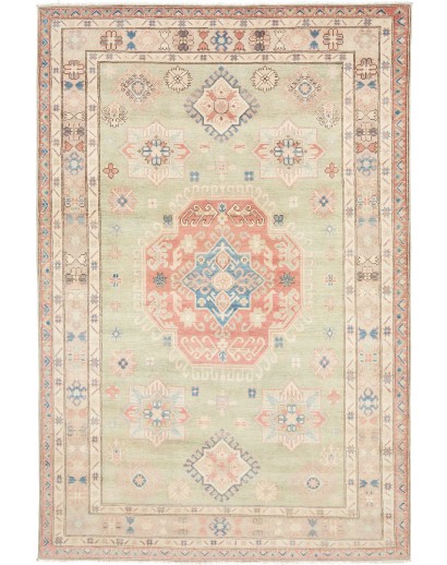 Tappeto Kazak Afghanistan giallo marrone 200x300