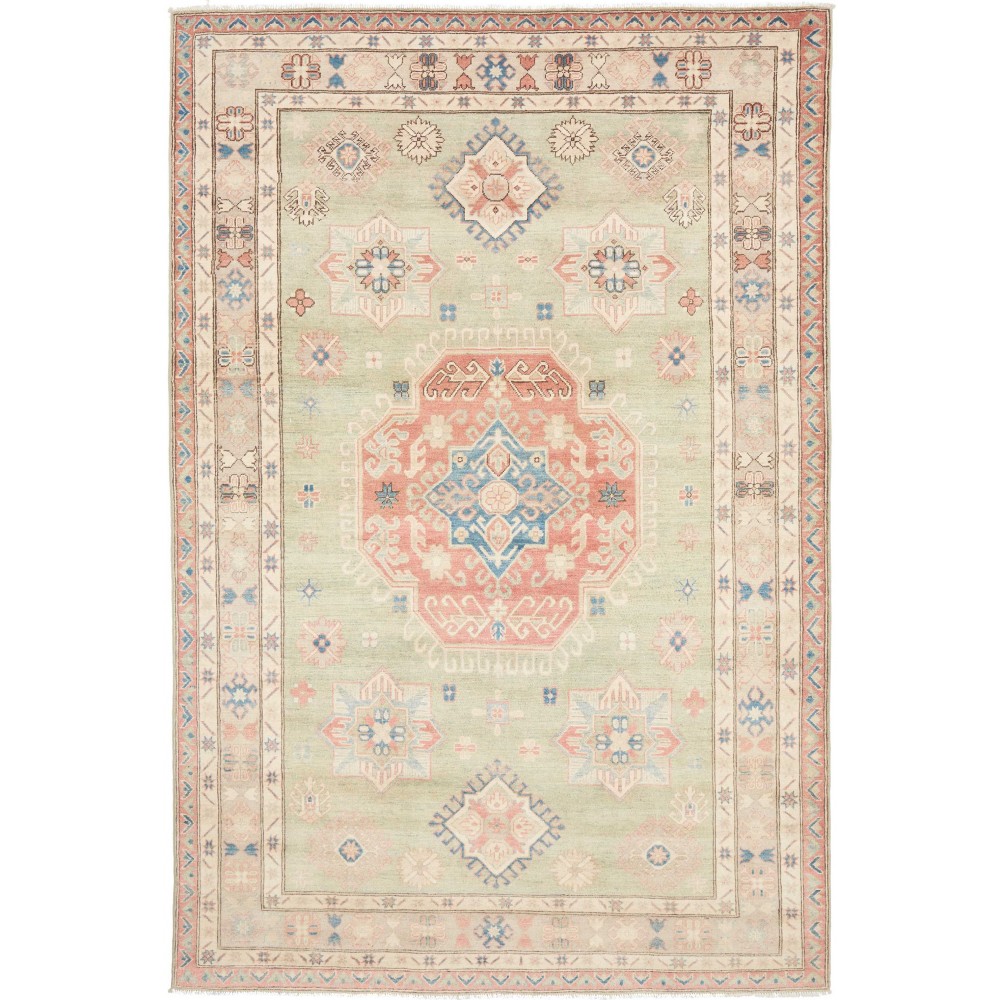 Tappeto Kazak Afghanistan giallo marrone 200x300