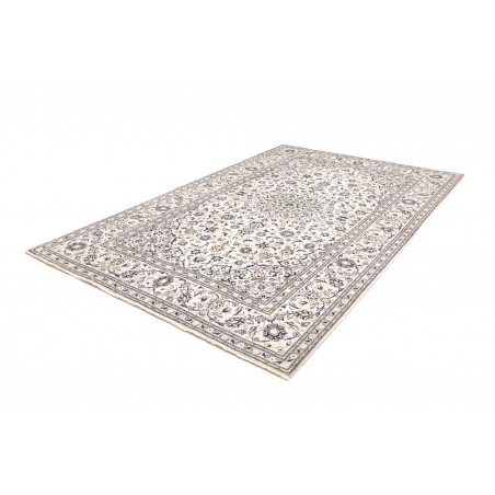 Tappeto Kashan Persia bianco grigio 200x303