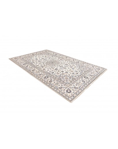 Tappeto Kashan Persia bianco grigio 200x303