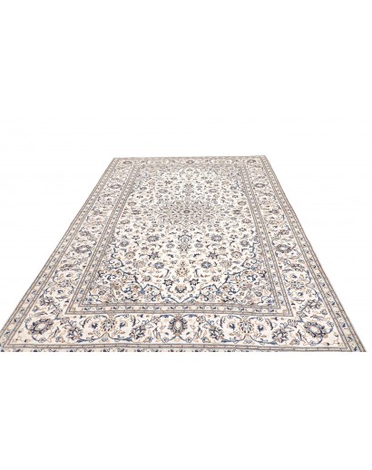 Tappeto Kashan Persia bianco grigio 200x303