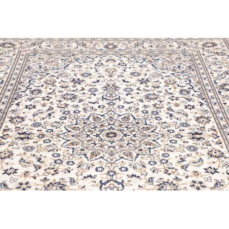 Tappeto Kashan Persia bianco grigio 200x303