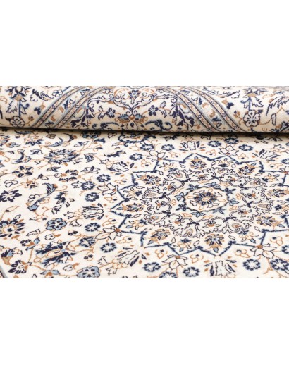 Tappeto Kashan Persia bianco grigio 200x303