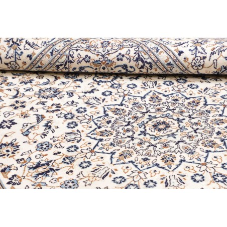 Tappeto Kashan Persia bianco grigio 200x303