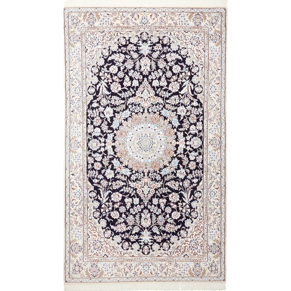 Tappeto Nain 9La Persia bianco grigio 143x247 Tappeto Nain 9La Persia bianco grigio 143x247