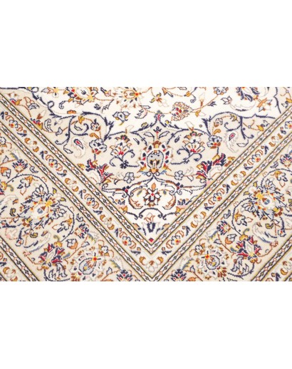 Tappeto Kashan Persia bianco azzurro 200x310