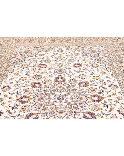 Tappeto Kashan Persia bianco azzurro 200x310