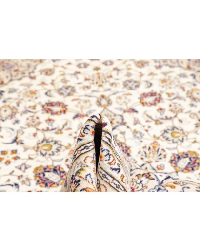 Tappeto Kashan Persia bianco azzurro 200x310