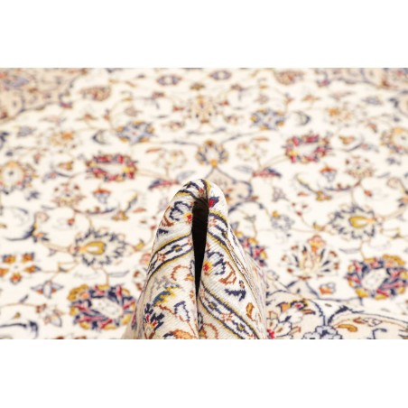 Tappeto Kashan Persia bianco azzurro 200x310