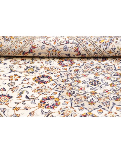 Tappeto Kashan Persia bianco azzurro 200x310