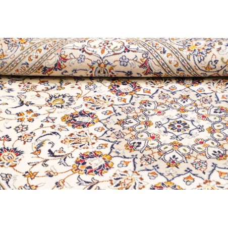 Tappeto Kashan Persia bianco azzurro 200x310