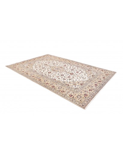 Tappeto Kashan Persia bianco verde 197x300