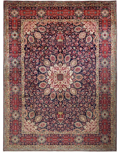 Tappeto Tabriz Persia grigio azzurro 303x400