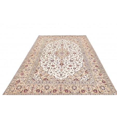 Tappeto Kashan Persia bianco verde 197x300
