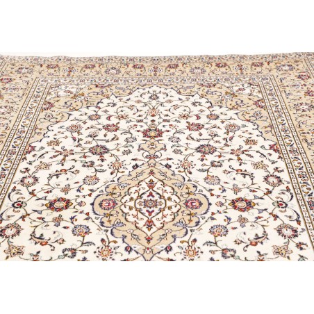 Tappeto Kashan Persia bianco verde 197x300